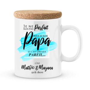 Cadeau papa | Mug personnalisé pour un papa presque parfait