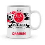 Mug personnalisé avec un prénom foot Reims