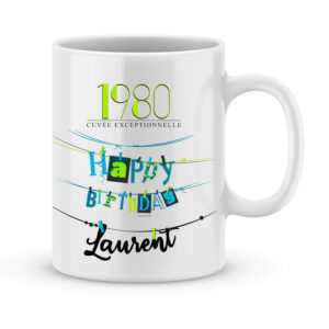 Mug personnalisé avec année et prénom femme