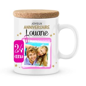 Cadeau anniversaire | Mug personnalisé joyeux anniversaire pour fille