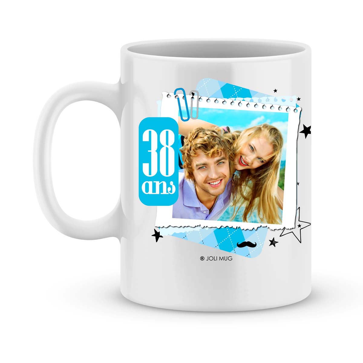 Mug joyeux anniversaire personnalisé garçon