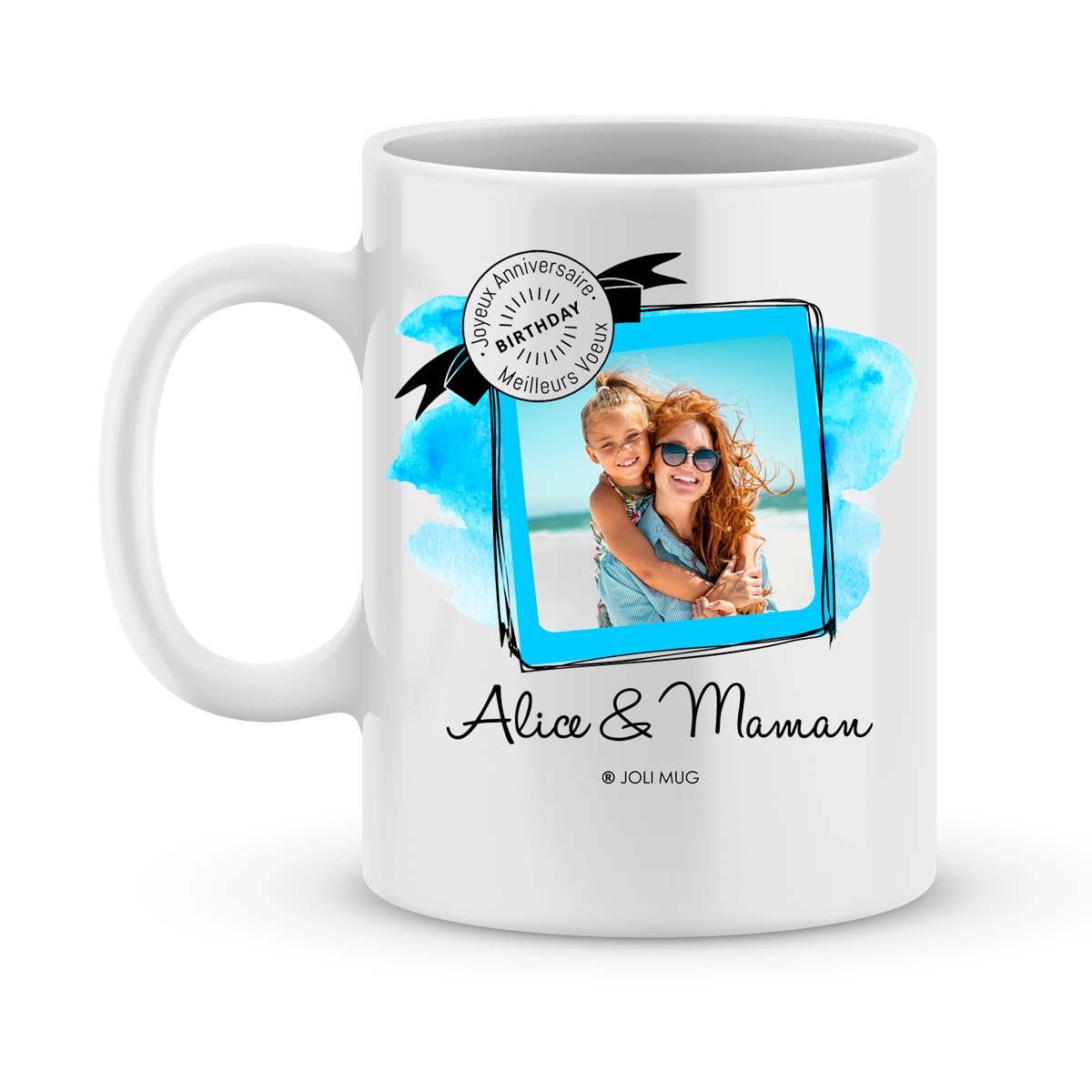 Mug personnalisé happy birthday modèle garçon