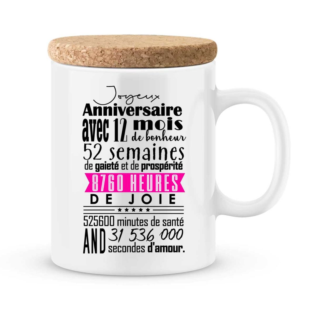 Cadeau Anniversaire Mug personnalisé avec prénom et/ou photo