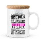 Cadeau anniversaire | Mug personnalisé anniversaire 12 mois fille