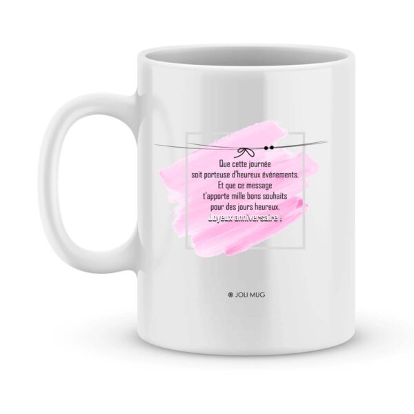 Cadeau anniversaire | Mug personnalisé avec année et prénom femme