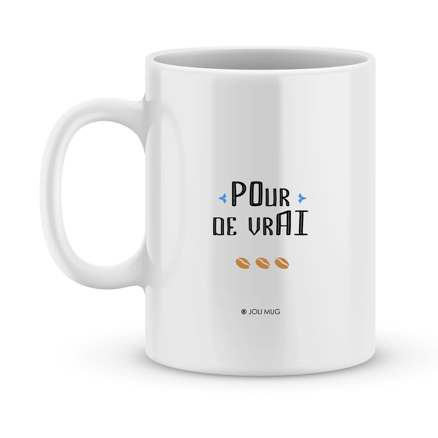 Mug Grain de café - Touche pas à mon café - Idée cadeau - Tasse originale  en céramique humour