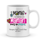 Cadeau fête des mamies - Mug personnalisé maman et mamie en mieux
