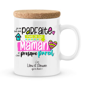 Cadeau fête des mères | Mug personnalisé je ne suis pas parfaite