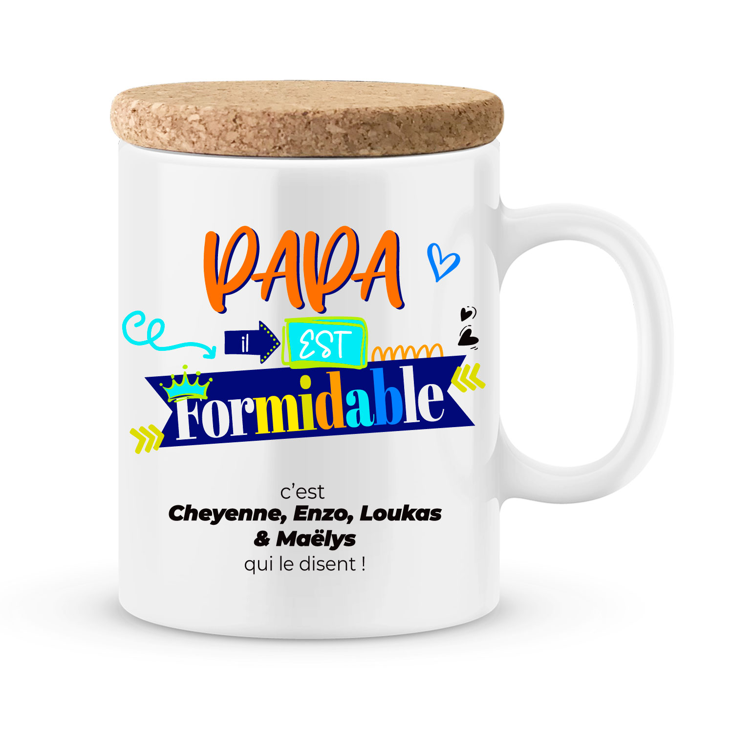 Cadeau papa  Mug personnalisé papa il est formidable - JoliMug