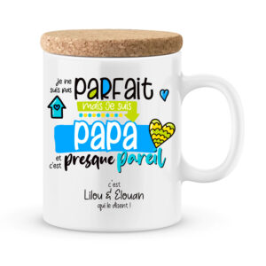 Cadeau bonne fête papa | Mug personnalisé je ne suis pas parfait