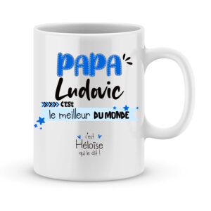 Cadeau papa | Mug personnalisé papa c'est le meilleur du monde