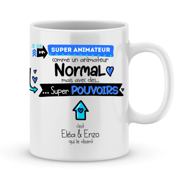 Cadeau animateur  Idée cadeau mug prénom animateur en or