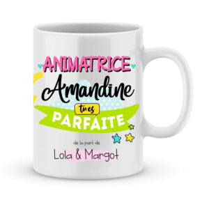 Cadeau pour animatrice | Animatrice tu es parfaite avec prénoms au choix