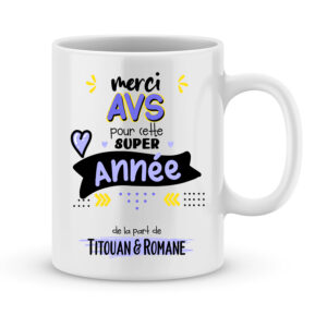 Cadeau AVS Merci. Mug merci AVS pour cette super année