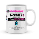 Cadeau pour maîtresse. Mug personnalisé ma maîtresse a des supers pouvoirs