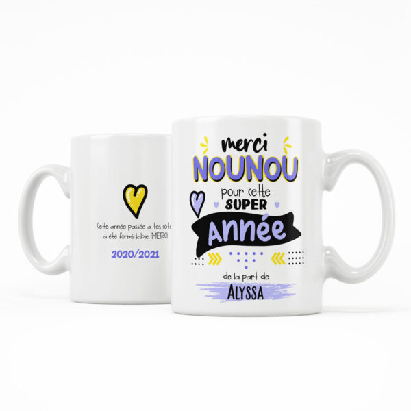 Merci nounou. Mug merci nounou pour cette super année