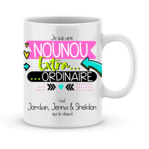 Cadeau nounou - mug personnalisé- collection capsule - pot feutres -  rangement crayons couleur