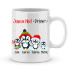 Cadeau beau-père noël. Mug avec prénoms et illustrations au choix