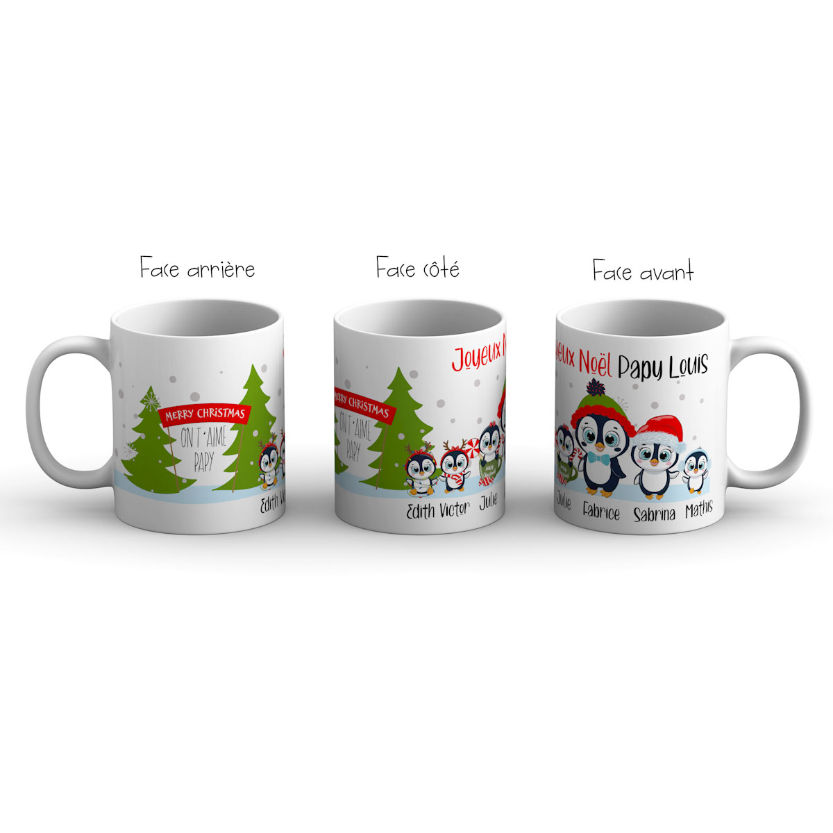 Cadeau noël pour frère. Mug personnalisé grand frère on t'aime