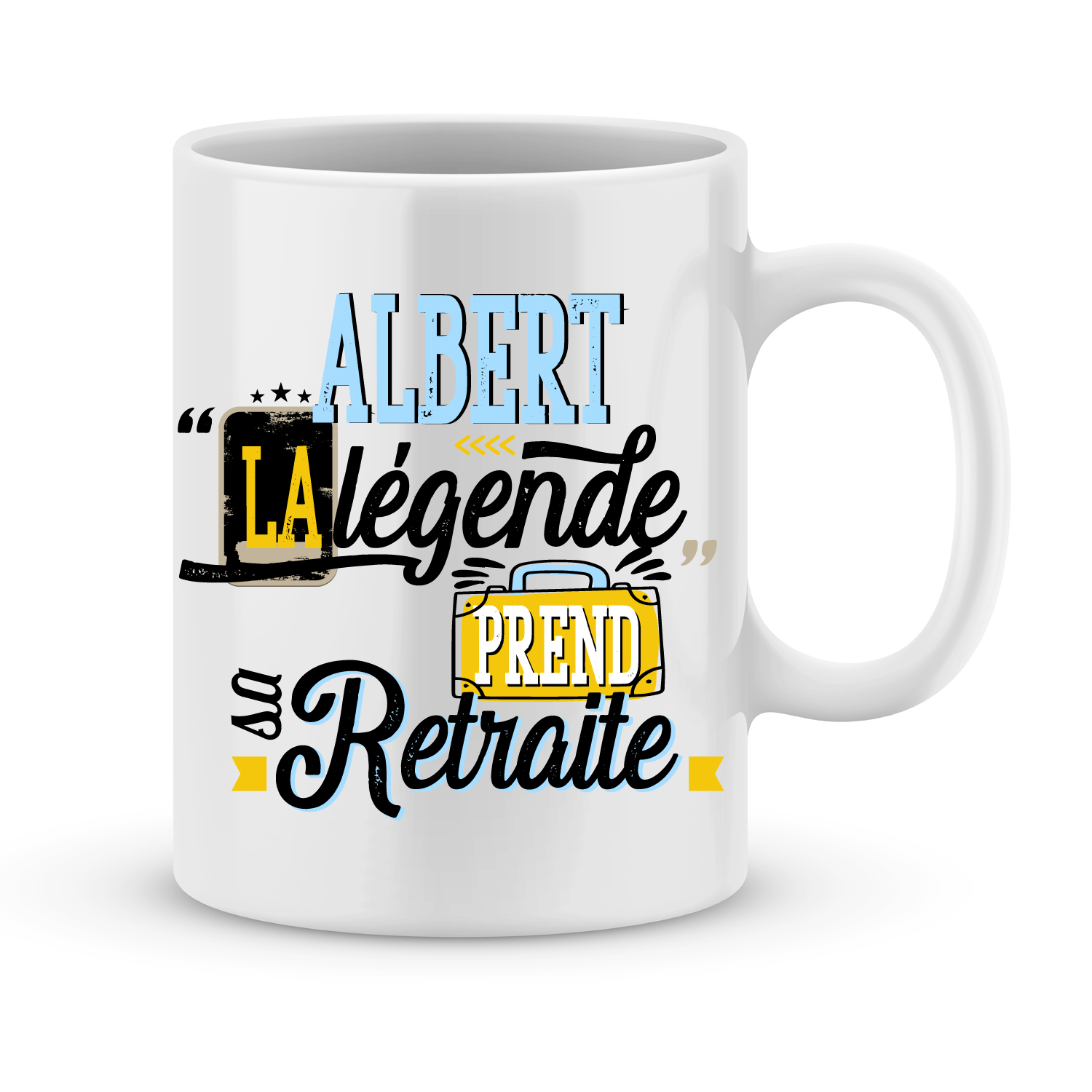 Idée cadeau retraite - Mug à personnaliser ; bonne retraite (modèle homme)