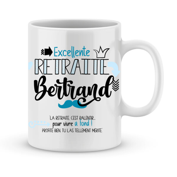 Cadeau retraite - Mug à personnaliser ; ralentir pour vivre à fond