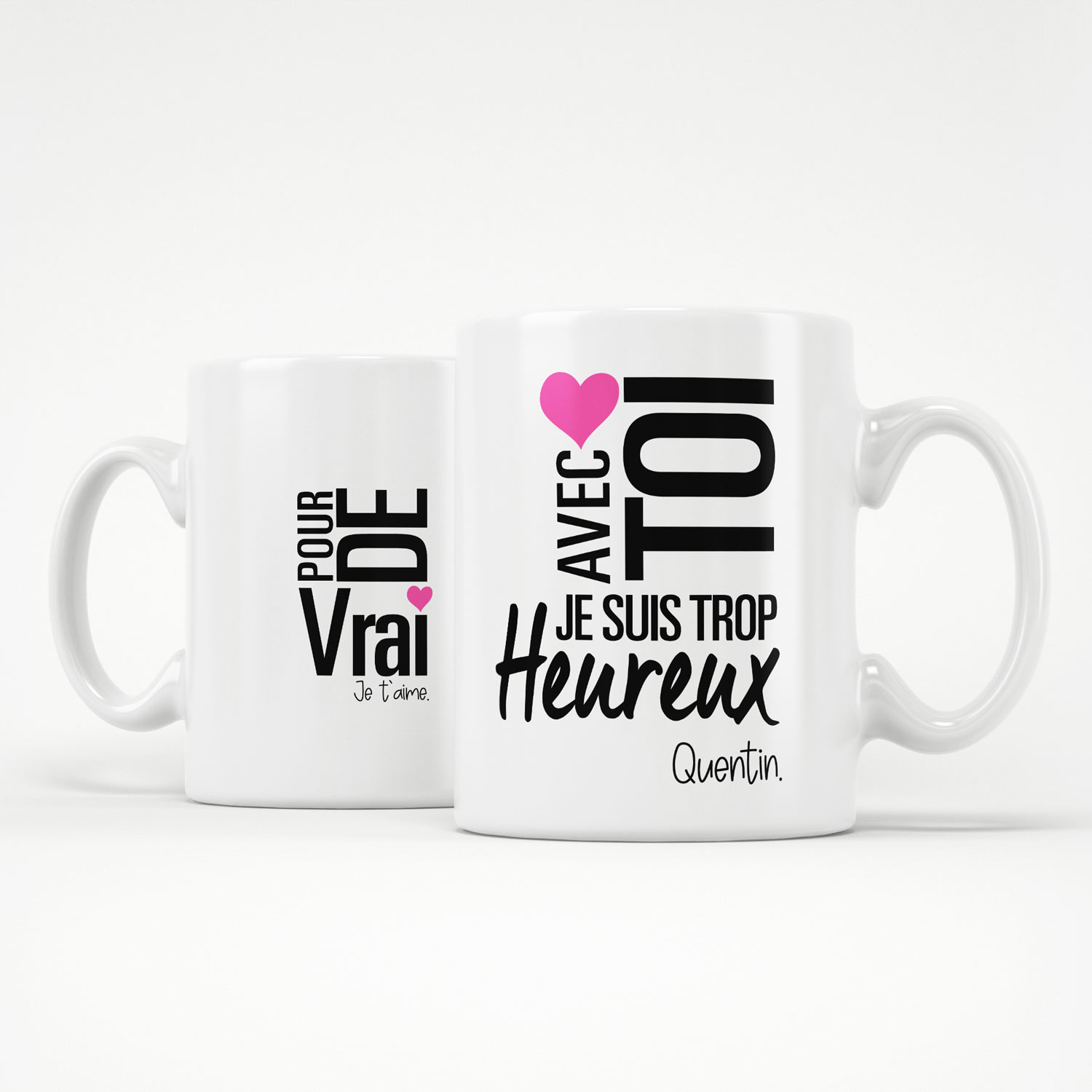 Cadeau saint valentin - Mug personnalisé je suis love de toi avec