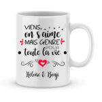 Idée cadeau saint valentin - Mug viens on s'aime mais toute la vie