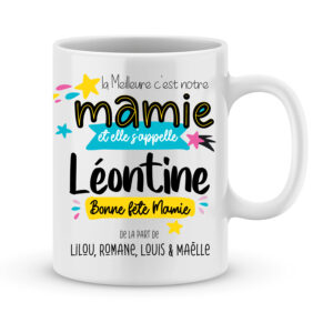 Cadeau fête des grands-mères - La meilleure c'est notre mamie avec prénoms