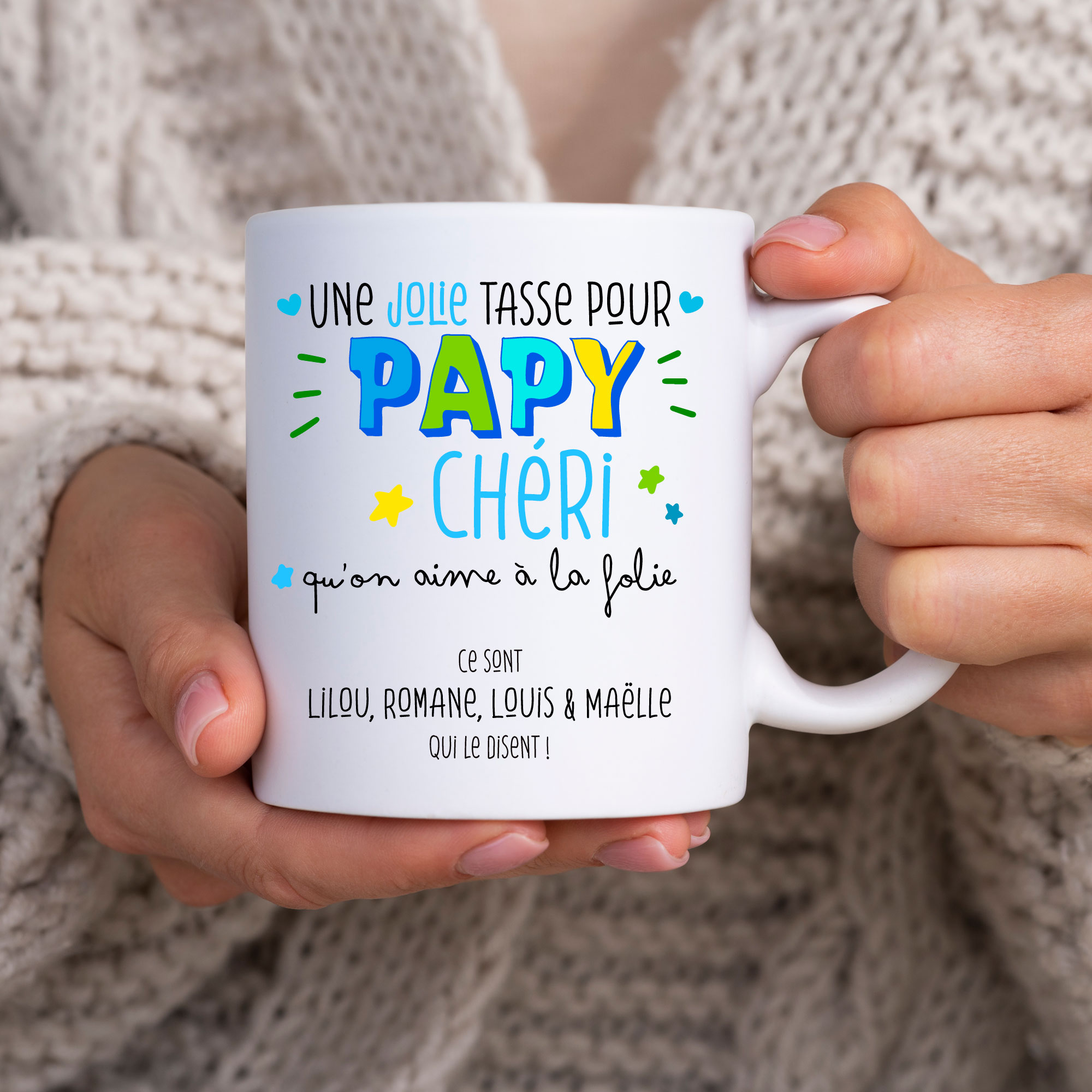 Cadeau papy - Mug personnalisé une jolie tasse pour papy - Joli Mug