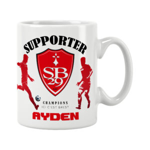 Mug Brest Foot Ligue 1 à personnaliser avec prénom et numéro