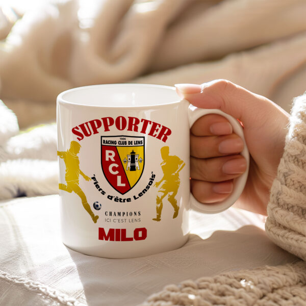 Mug Lens Foot Ligue 1 à personnaliser avec prénom et numéro