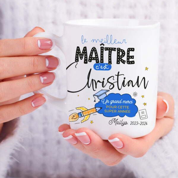 Idée cadeau pour maître. Mug personnalisé le meilleur maître