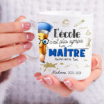 Cadeau pour maître d'école. Mug personnalisé pour un maître sympa